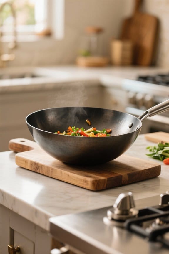 wok size material handle