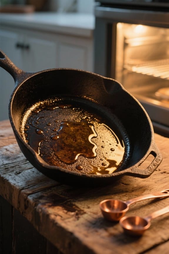 baking and curing cast iron