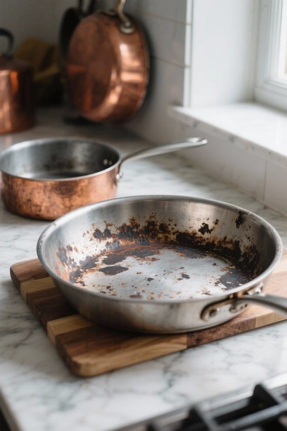causes of dark bakeware spots