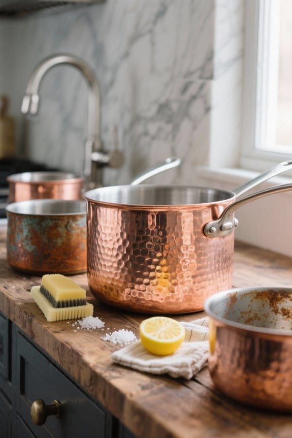 clean copper cookware regularly