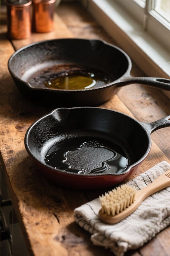 cleaning cast iron cookware
