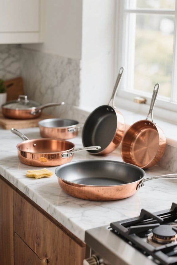 cleaning copper cookware safely