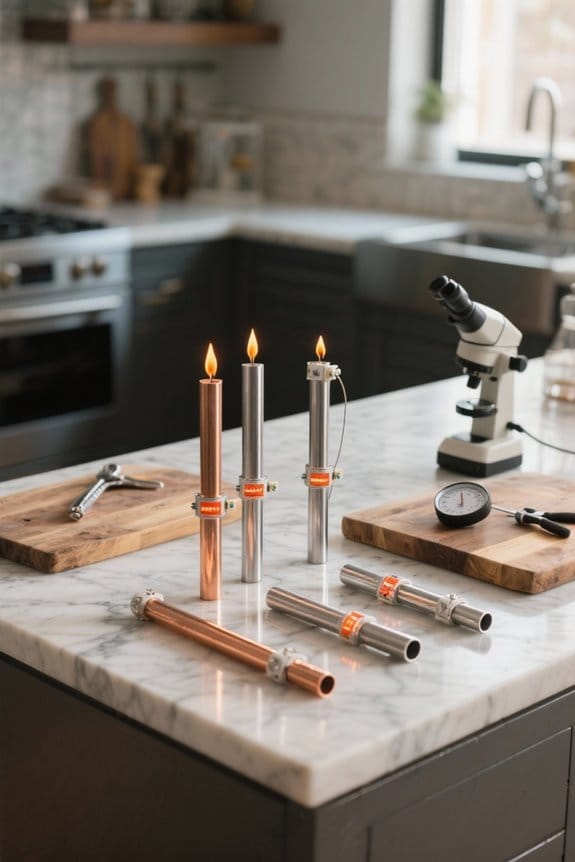 comparing metal heat conductivity
