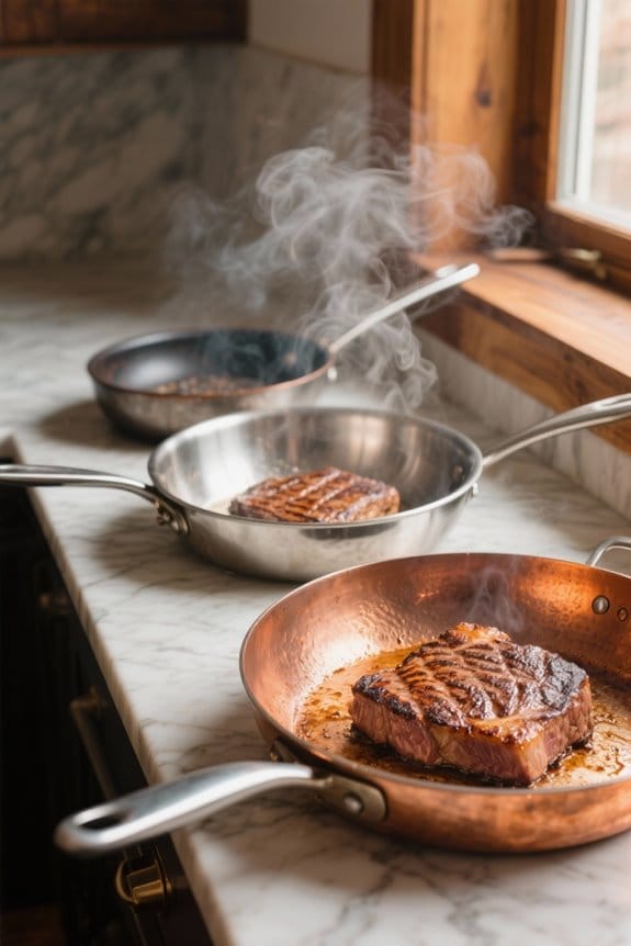cookware materials affect browning