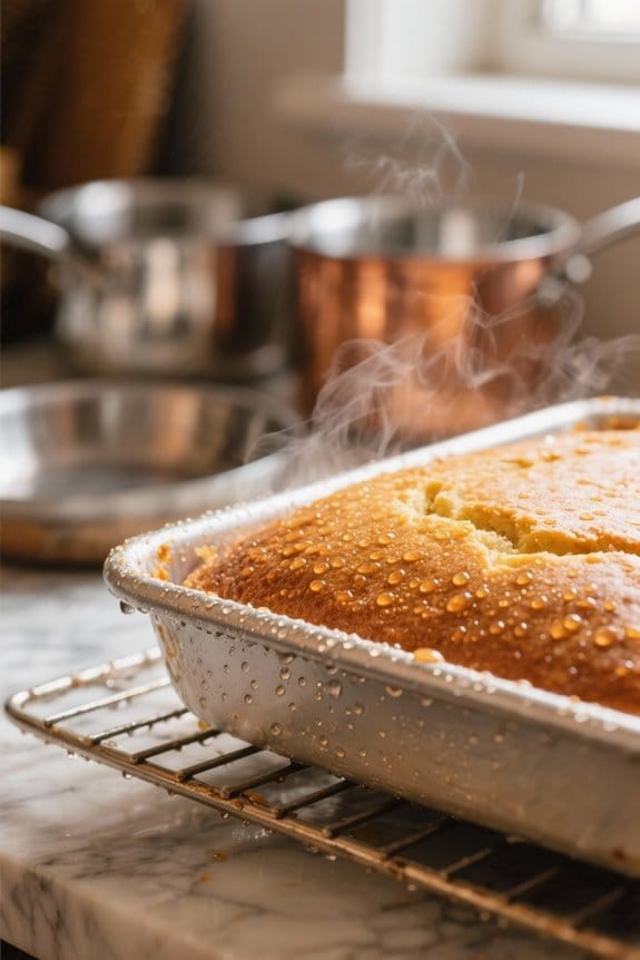 cooling time ensures cake integrity