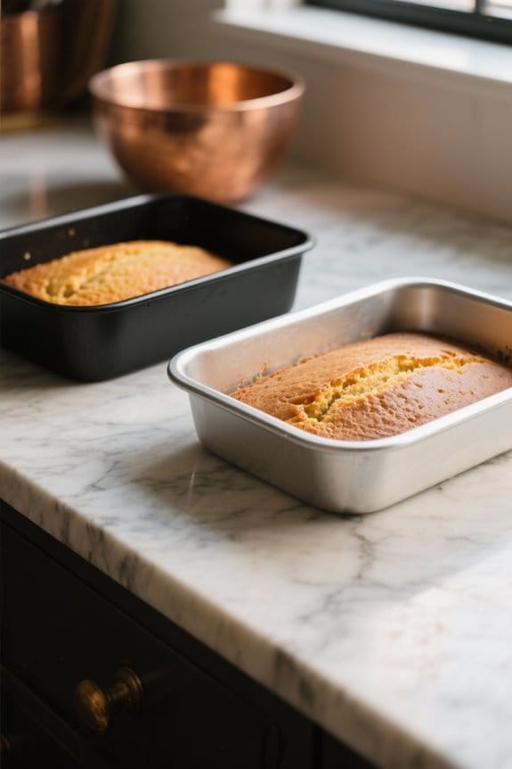 dark pans enhance baking