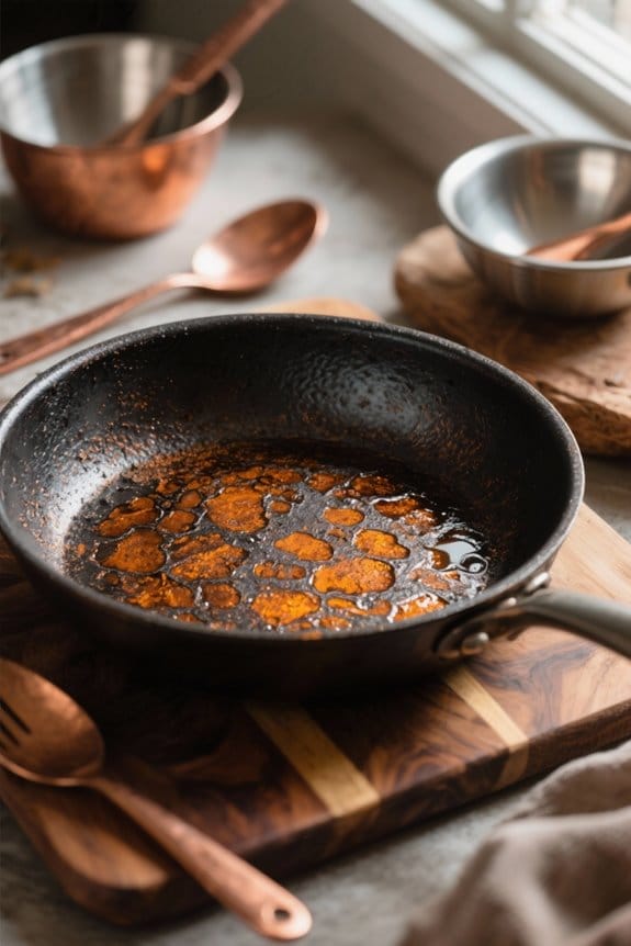 developing non stick carbon steel