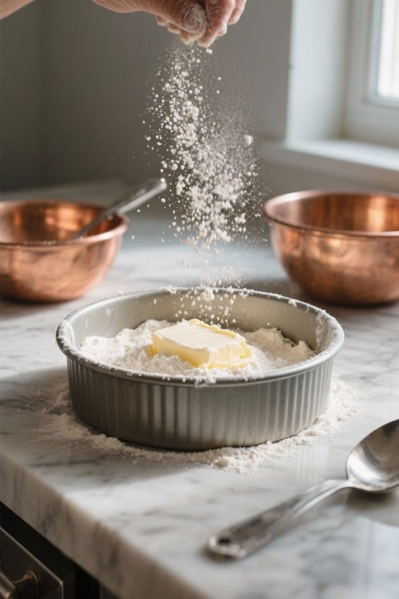 flour application ensures non stick