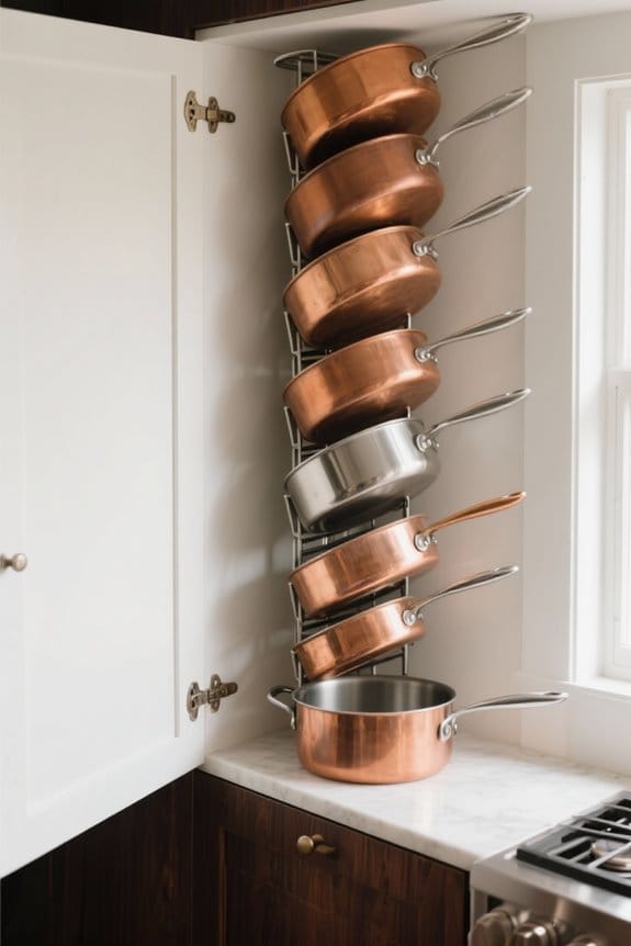 maximized vertical kitchen storage