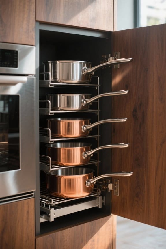 organized cookware for efficiency