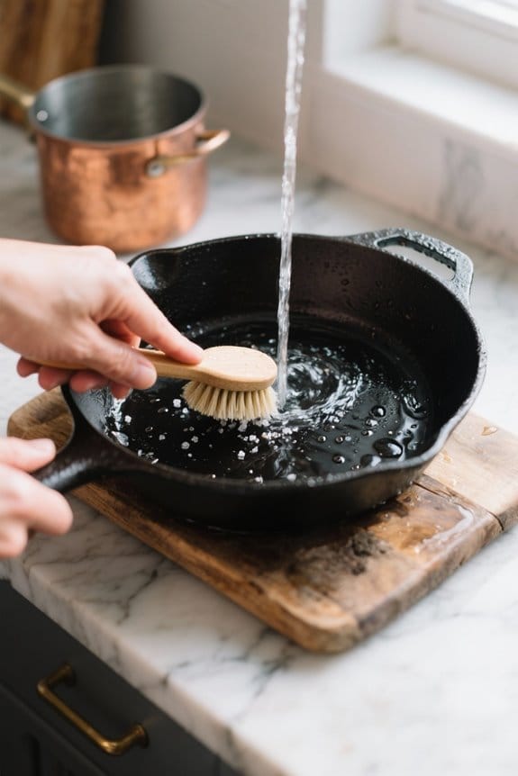 prepare and season skillet