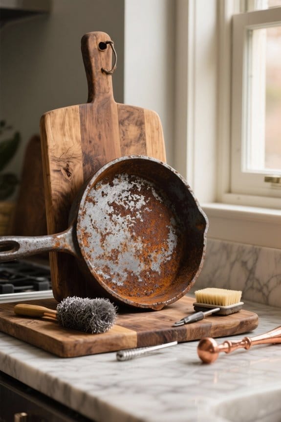 remove rust from cookware
