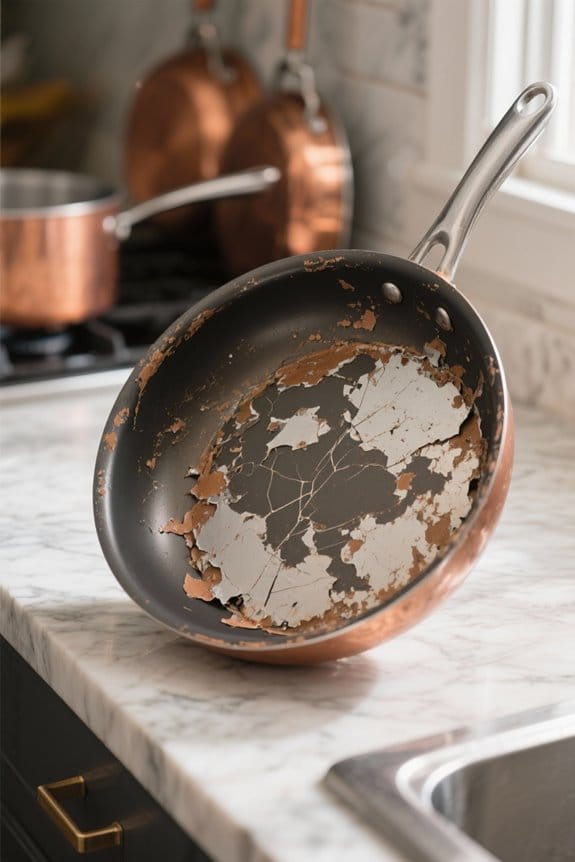 replace nonstick pans regularly