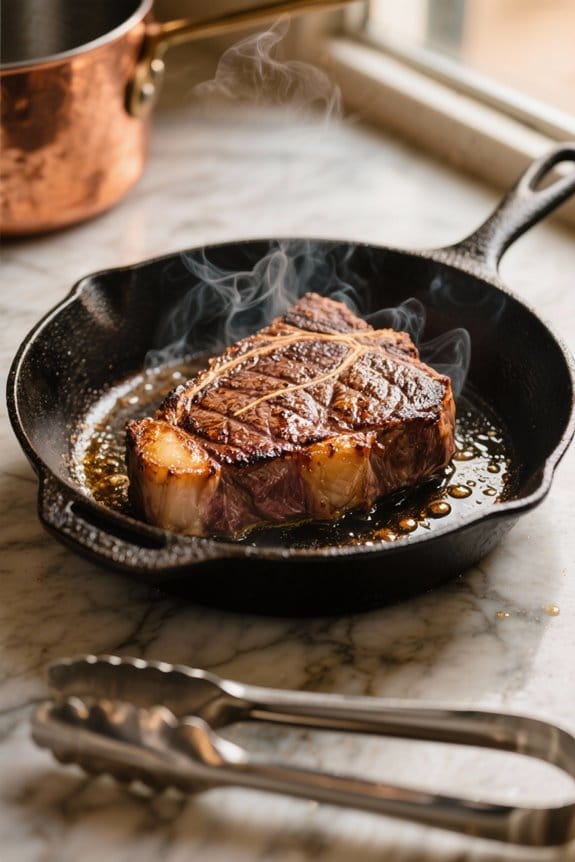 searing requires high heat