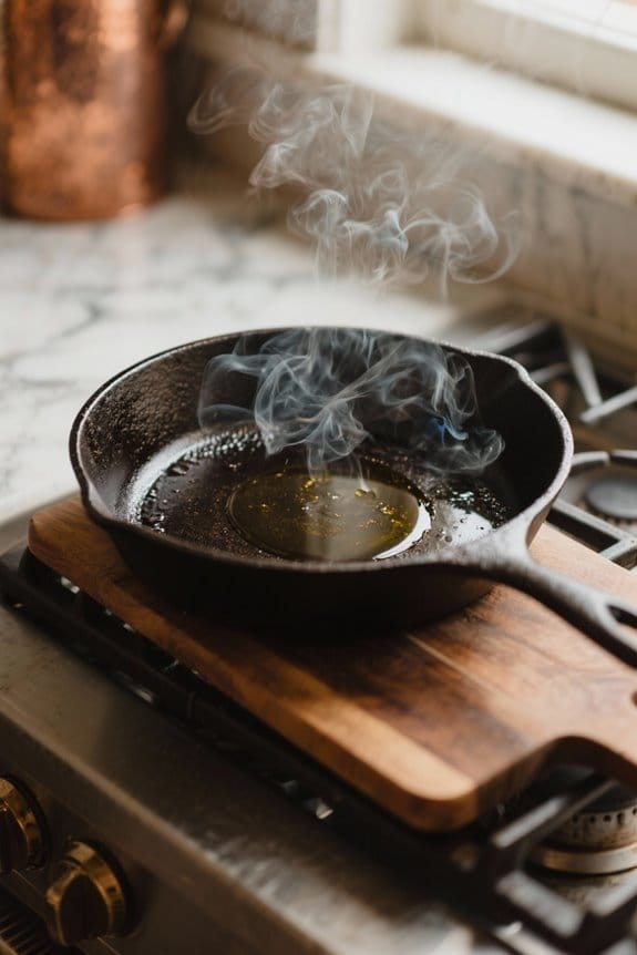 seasoning cast iron skillet