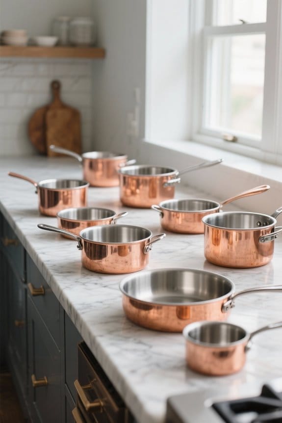 top copper jam pans